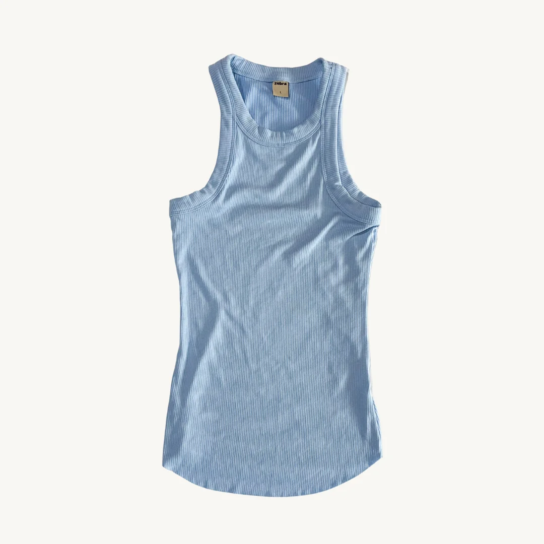 Top Ribbed - Celeste Pastel
