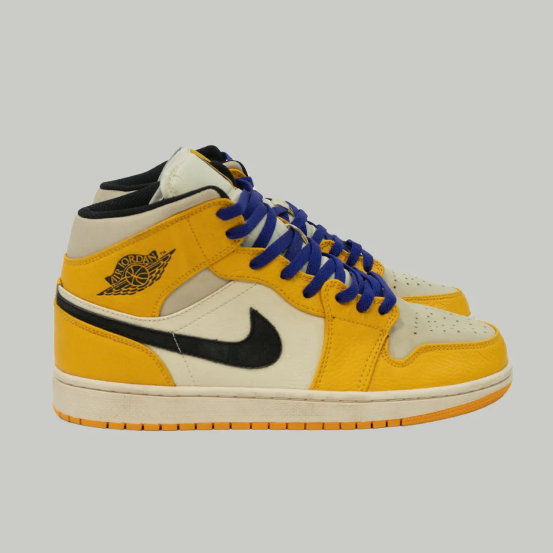 Zapatillas Air Jordan 1 Mid Amarillo y Morado
