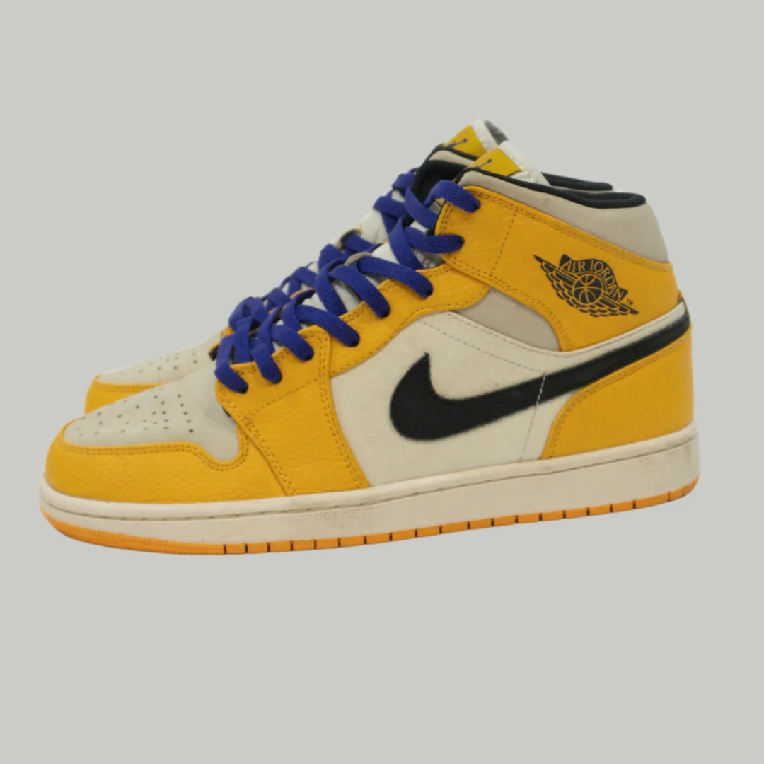 Zapatillas Air Jordan 1 Mid Amarillo y Morado